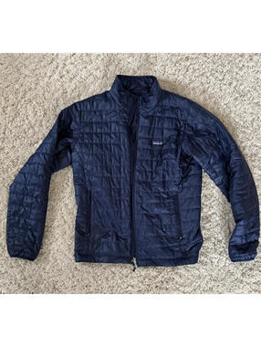 Patagonia Puffer Jacket — Men's Medium | Navy | Full Zip